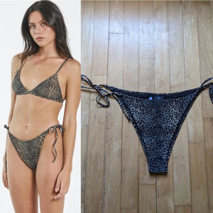 NWT Thrills | Wayward String Bikini Bottom in Black Leopard